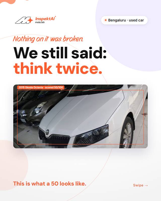 Slide 1 of 5: Nothing was broken. We still said think twice.