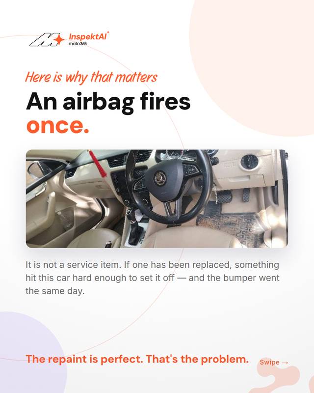 Slide 3 of 5: The airbag had already been replaced.