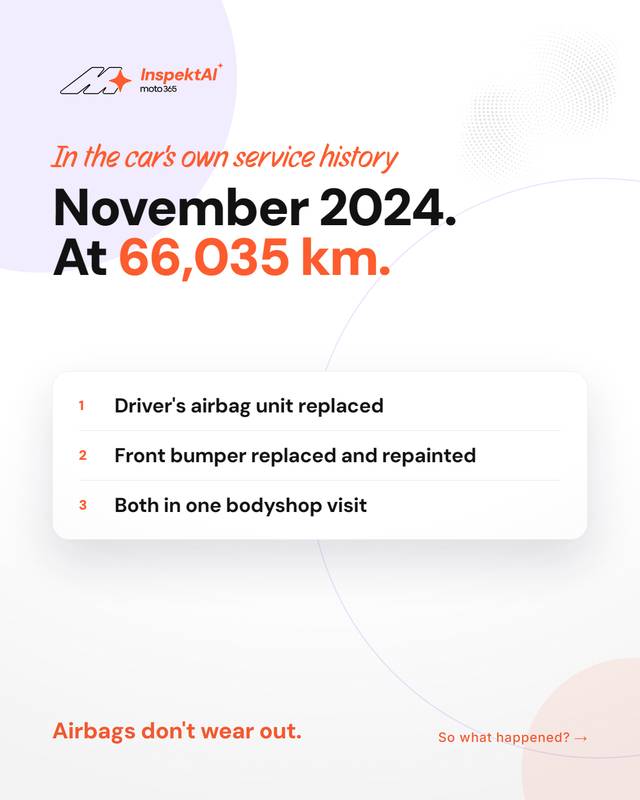 Slide 2 of 5: The airbag had already been replaced.