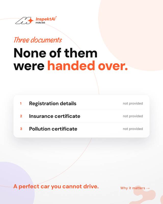 Slide 3 of 5: The paperwork wasn’t there.