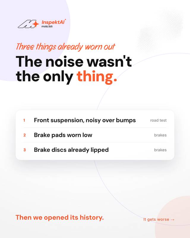 Slide 2 of 5: It drove beautifully. For four minutes.