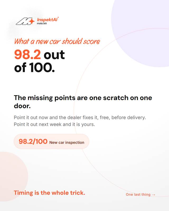 Slide 4 of 5: One scratch. That was the whole list.